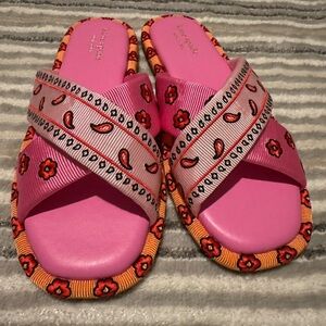 Kate Spade Rio Bandana Patchwork Slide Sandals